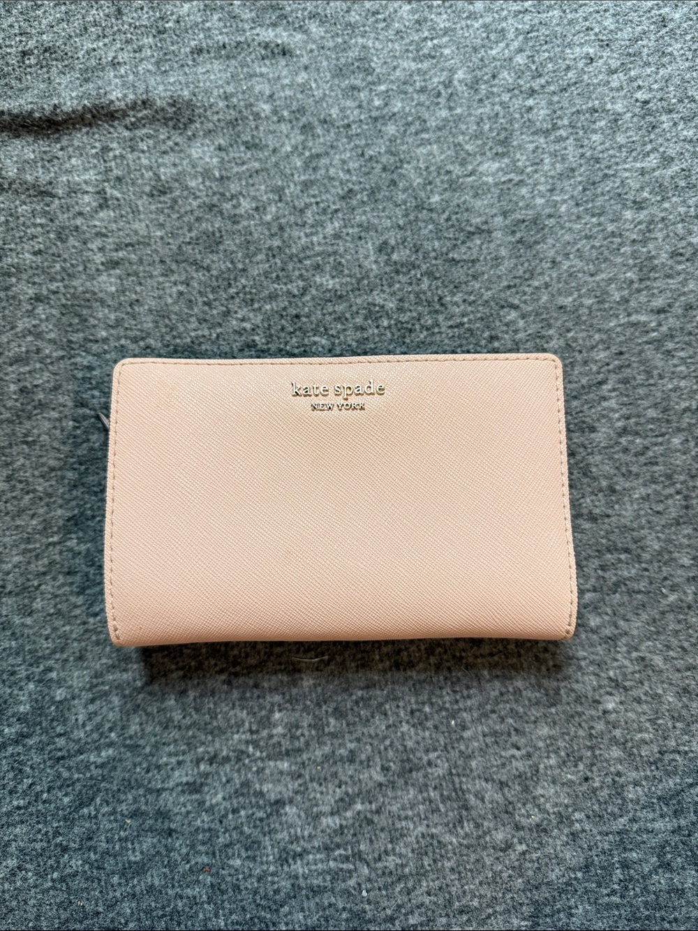 kate spade Blush Pink Saffiano Leather Bifold Wallet
